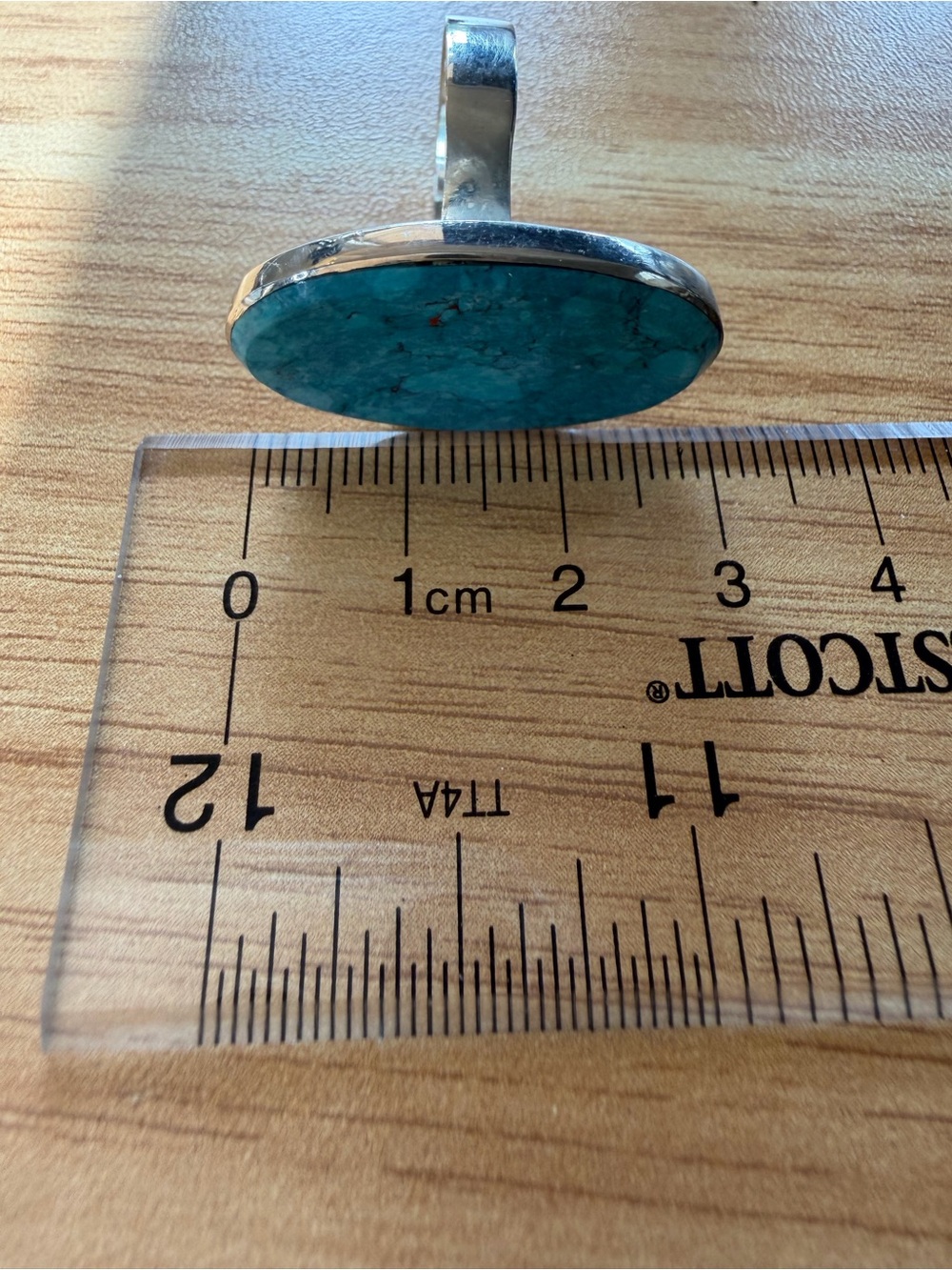 Turquoise and sterling silver Statement Ring 8.25 - Picture 5 of 5